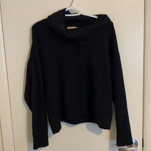 Black cowl neck sweater